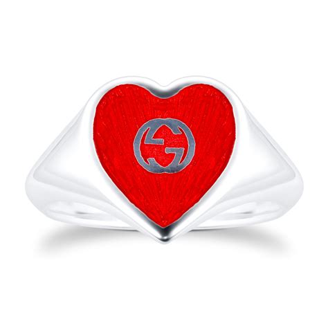 gucci interlocking g ring uk|Gucci heart ring for sale.